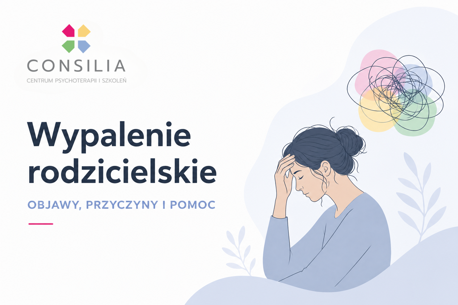 Zmęczony rodzic doświadczający wypalenia rodzicielskiego i przeciążenia codziennymi obowiązkami